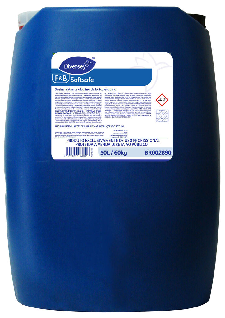SOFTSAFE 50L - DESINCRUSTANTE ALCALINO DE BAIXA ESPUMA